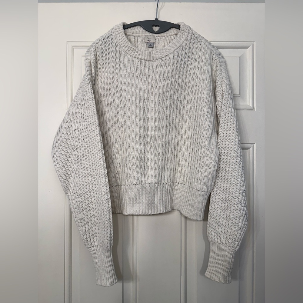 Elegant Cream Knit Sweater